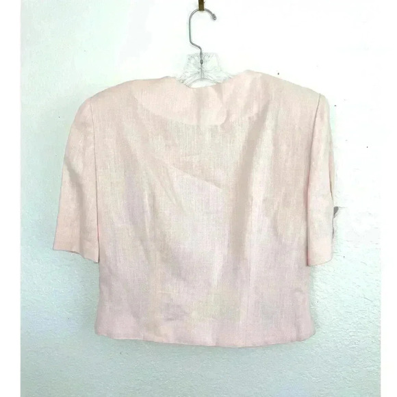 VTG Light Pink Large Button Blazer Top Sz 10 Kathryn Conover Women's Retro - Picture 2 of 11